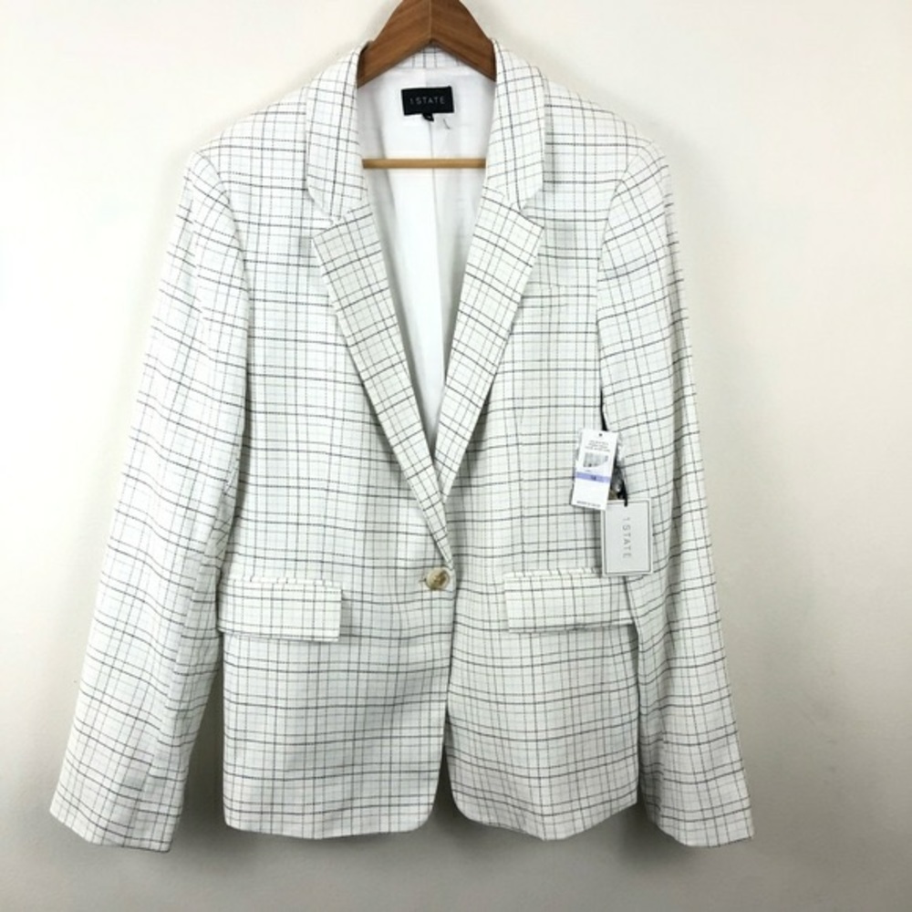 1. STATE Window Plane Plaid Blazzer 🤍